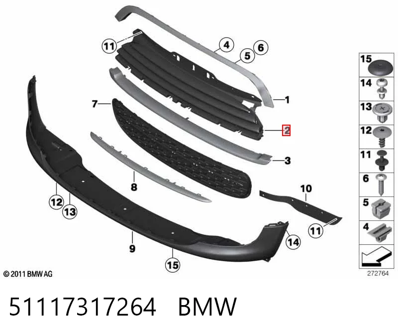Atrapa chłodnicy Mini Clubman I kombi (R55) (2007 - 2015) cena, od 111,31 USD