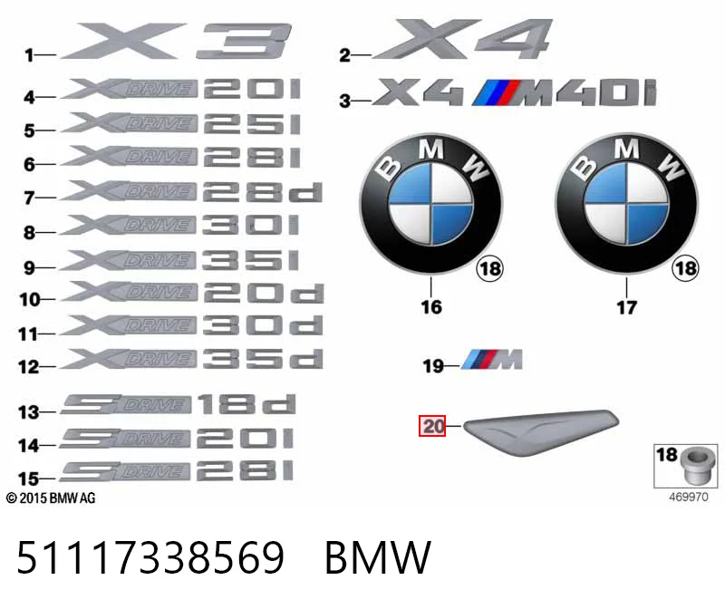 51117338569 BMW Nakładka błotnika przedniego lewego
