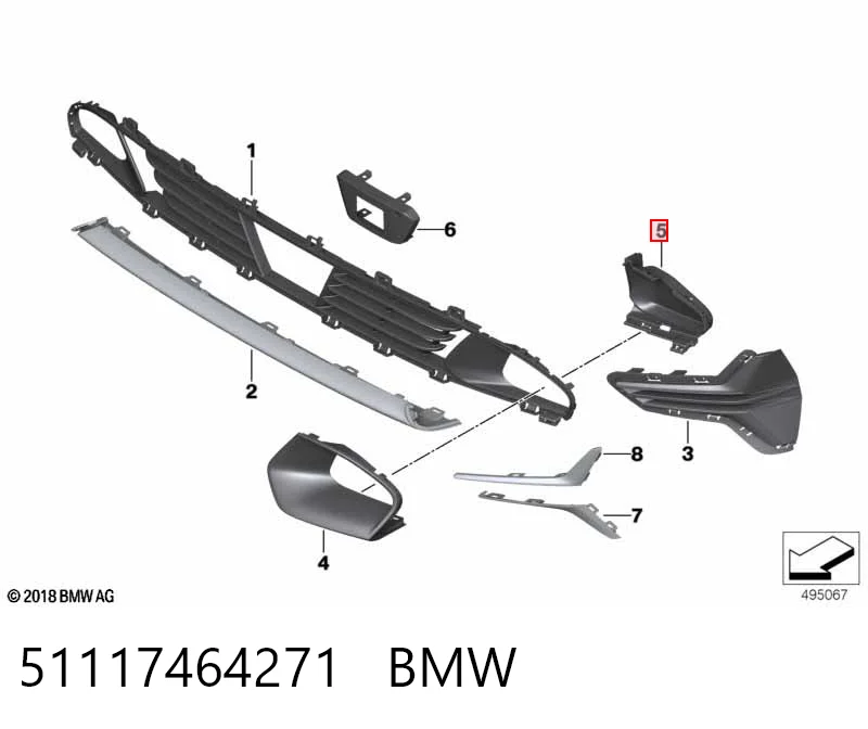 51117464271 BMW Wkładka dna nadwozia