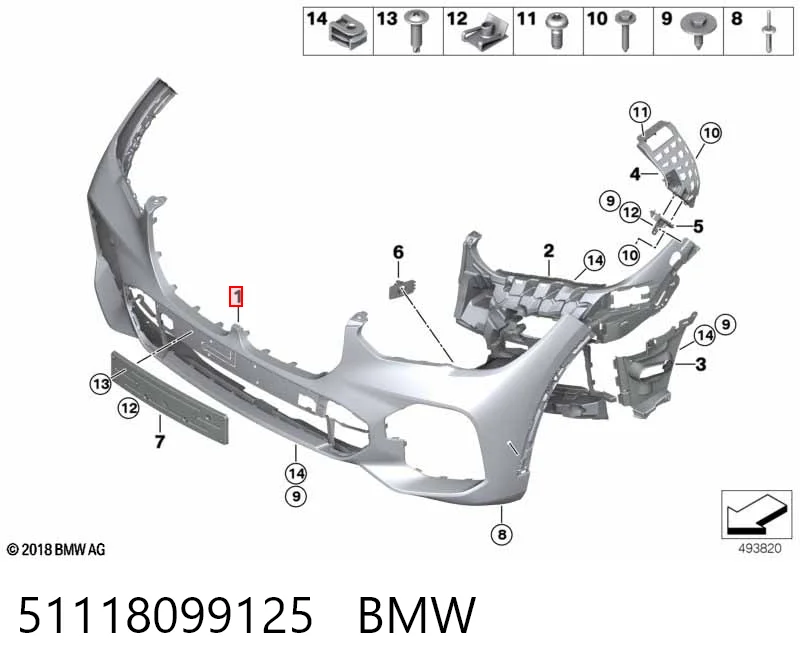 Zderzak przedni do BMW X5  G05, F95