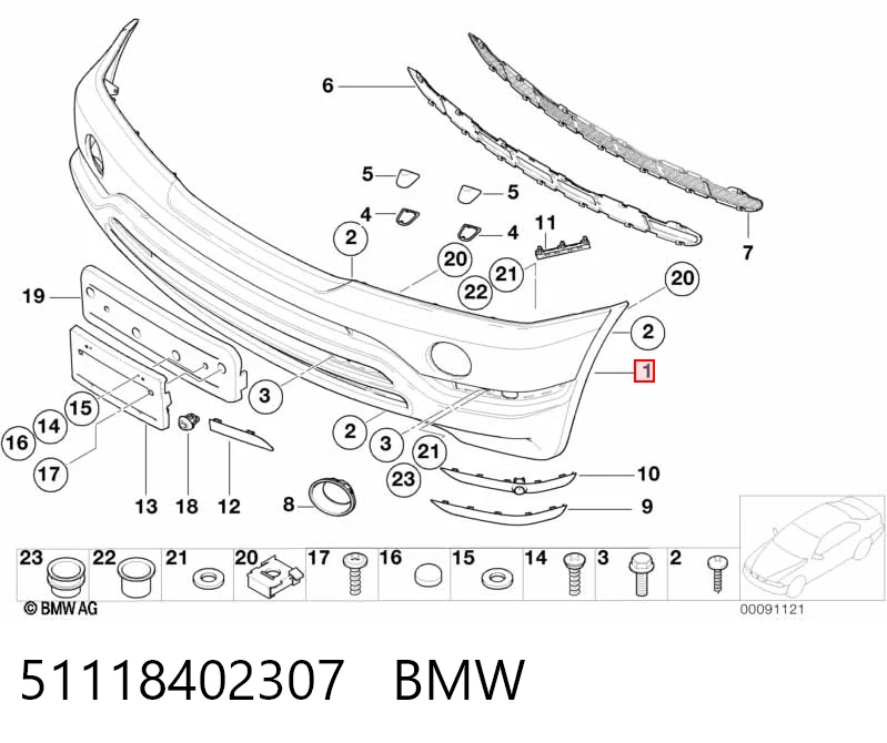 Zderzak przedni BMW X5 SUV (E53) (2000 - 2006) cena, od 206,16 USD