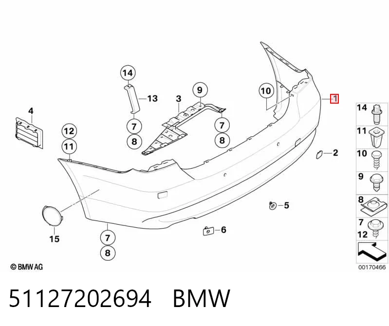 51127202694 BMW Zderzak tylny