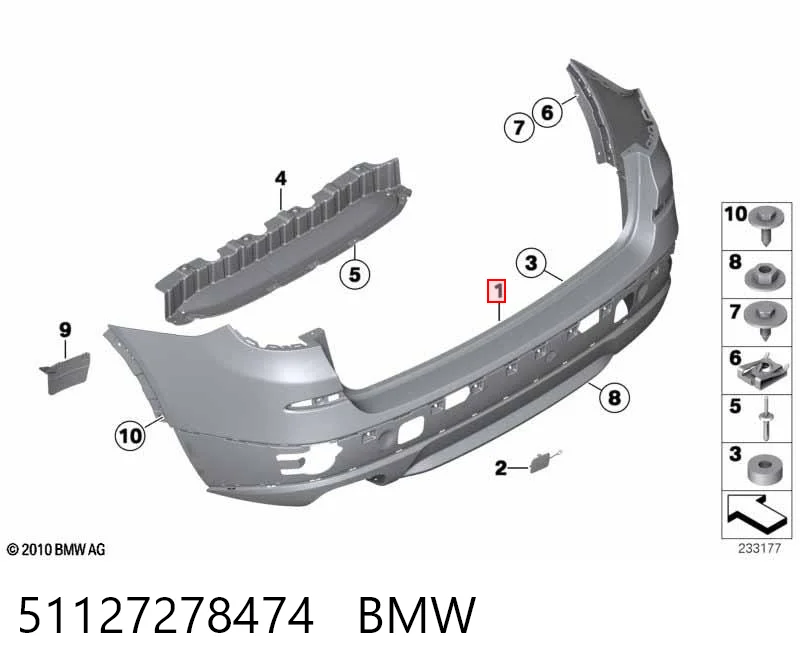 Zderzak tylny do BMW X3  F25