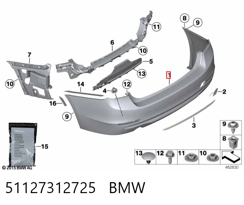 51127312725 BMW Zderzak tylny