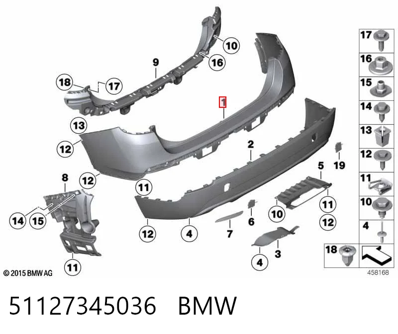 Zderzak tylny do BMW X1 E84