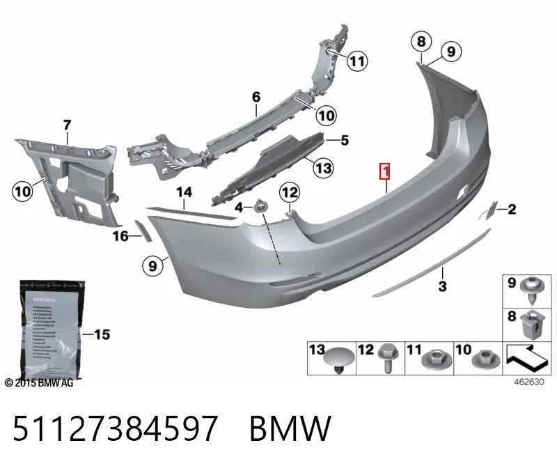 51127384597 BMW Zderzak tylny