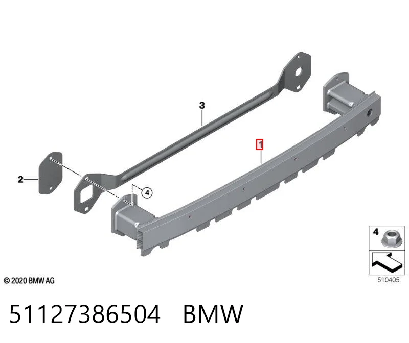 Wzmocnienie zderzaka tylnego do BMW 5  G30, F90