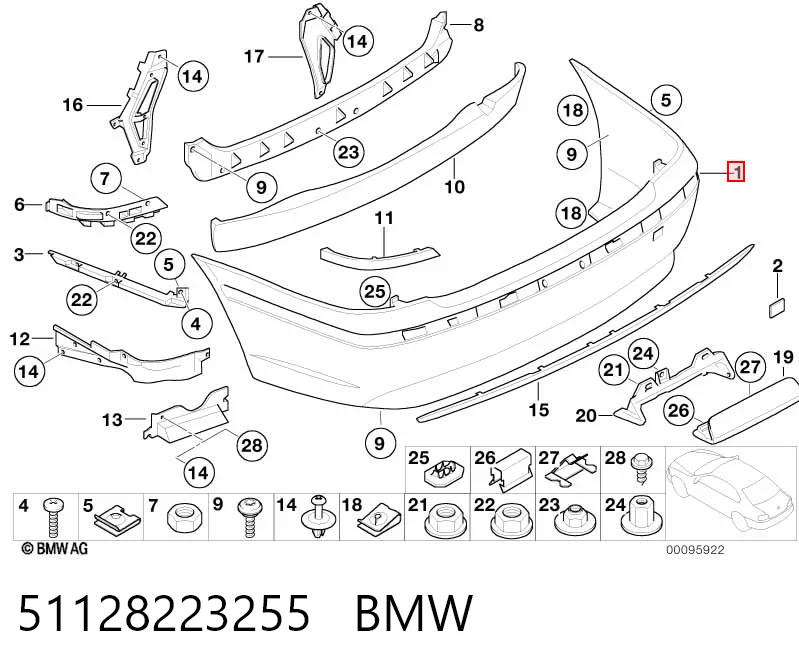Do koszyka Zderzak tylny BMW 7  E65, E66, E67