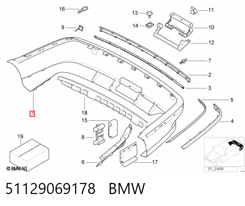Zderzak tylny do BMW 5  E39