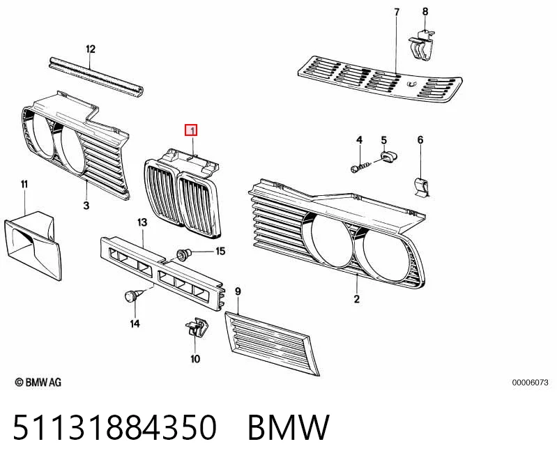 Do koszyka Atrapa chłodnicy BMW 3  E30