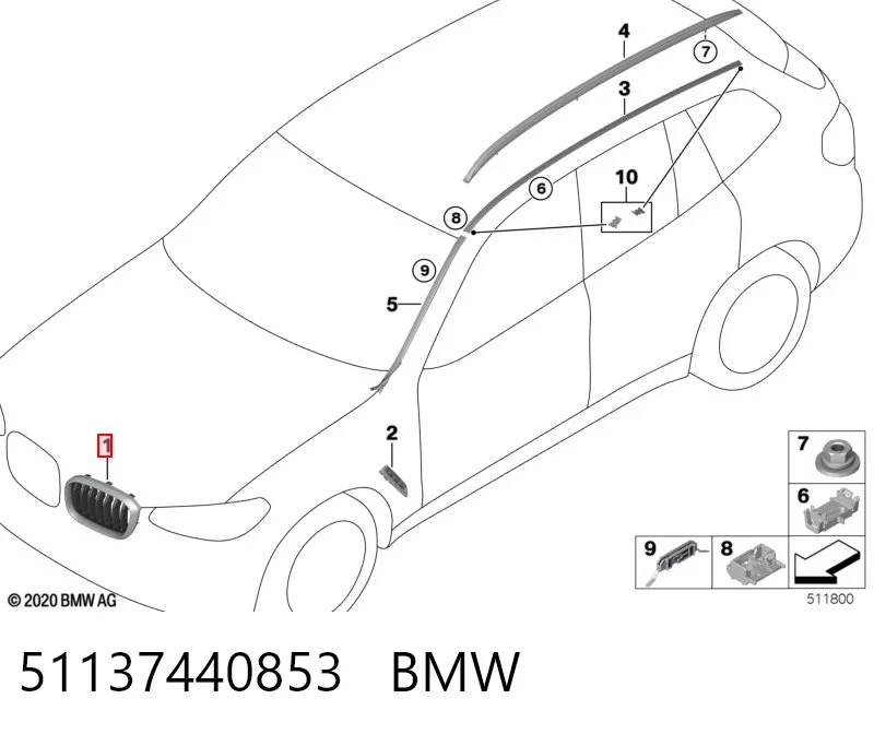 51137440853 BMW Atrapa chłodnicy