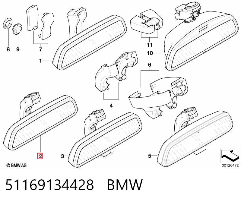 Do koszyka Lusterko wewnętrzne BMW X6  E71