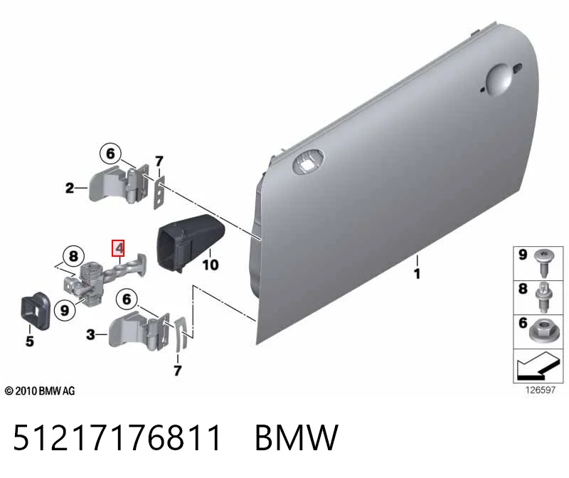 51217176811 BMW Ogranicznik drzwi przedni
