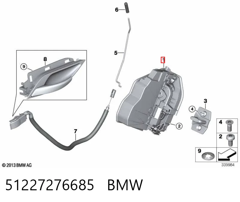 51227276685 BMW Zamek drzwi tylnych lewych