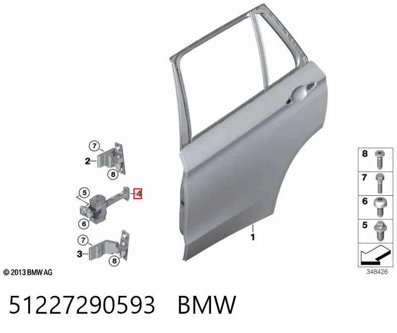 51227290593 BMW Ogranicznik drzwi tylny