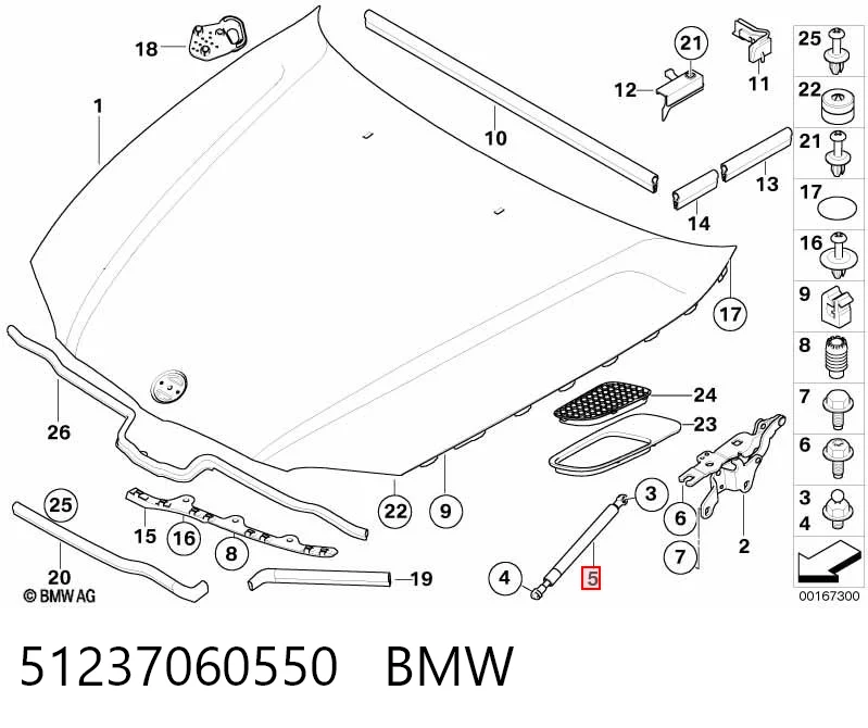 51237060550 BMW Amortyzator maski