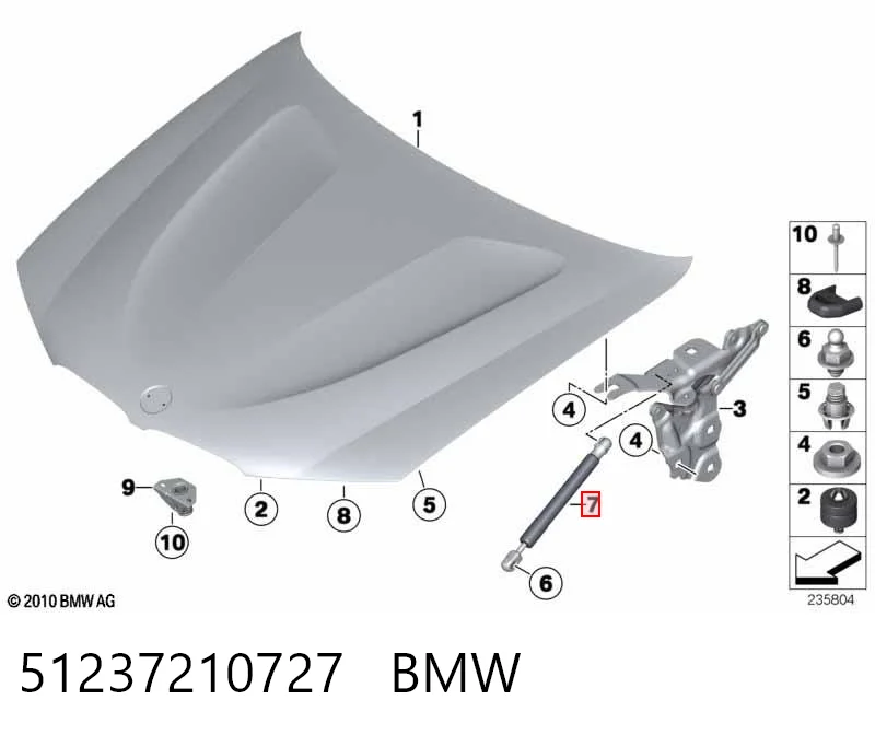 51237210727 BMW Amortyzator maski