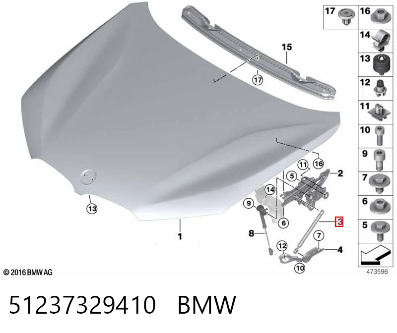 51237329410 BMW Amortyzator maski