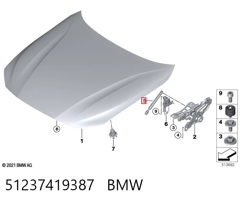51237419387 BMW Amortyzator maski