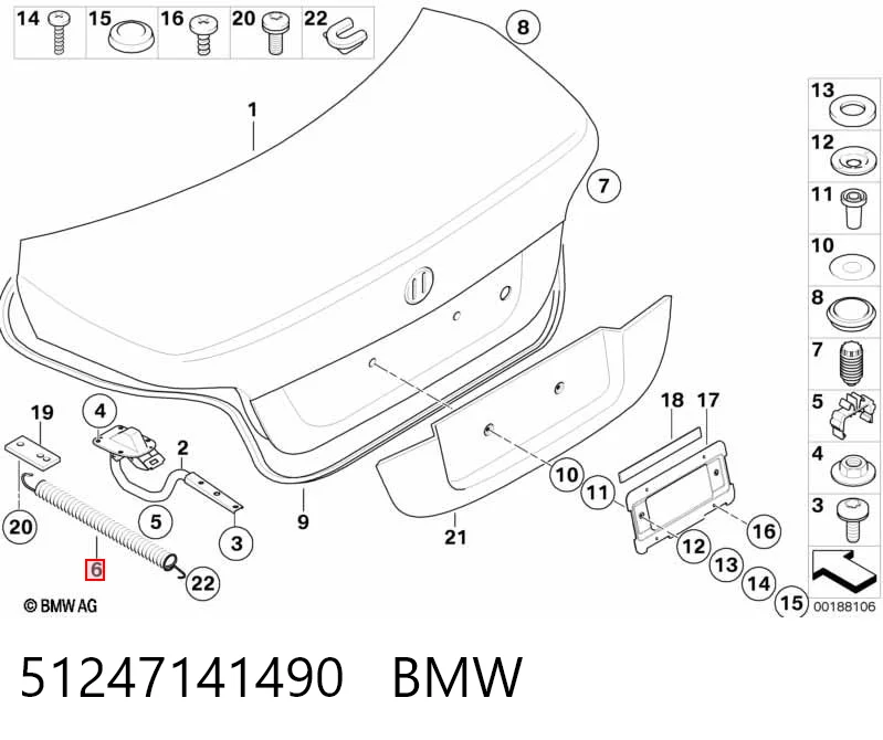 51247141490 BMW Amortyzator klapy bagażnika (3/5 drzwi-tylnych)