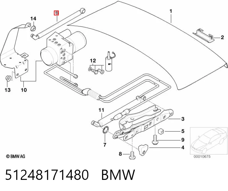 51248171480 BMW Amortyzator klapy bagażnika (3/5 drzwi-tylnych)