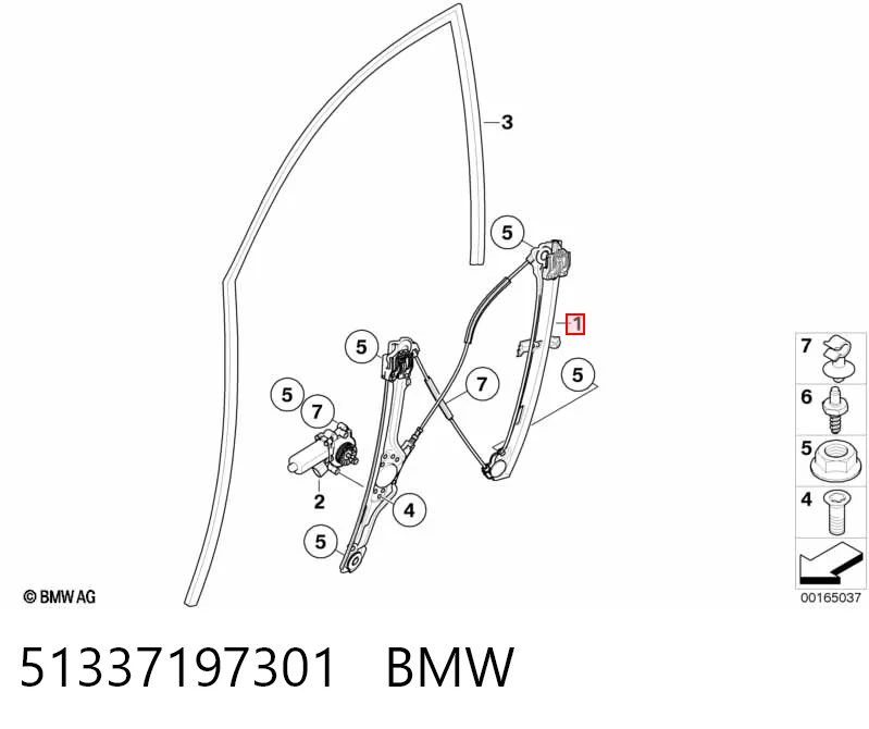  Mechanizm podnoszenia szyby drzwi przednich lewych BMW X6 