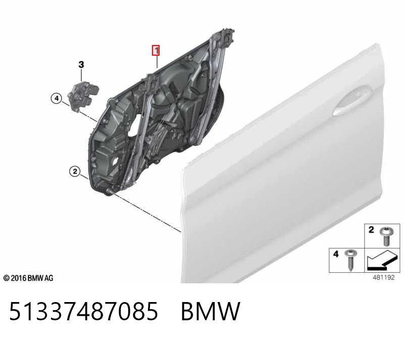 51337487085 BMW Mechanizm podnoszenia szyby drzwi przednich lewych
