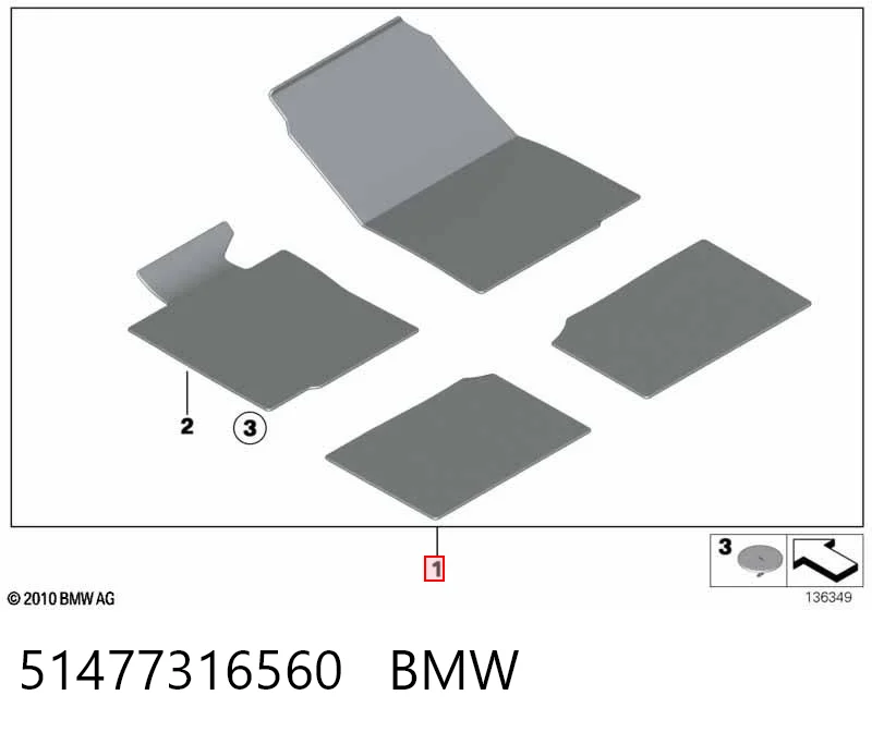 Kupić Dywaniki przód+tył, komplet BMW 3  E92 w dobrej cenie
