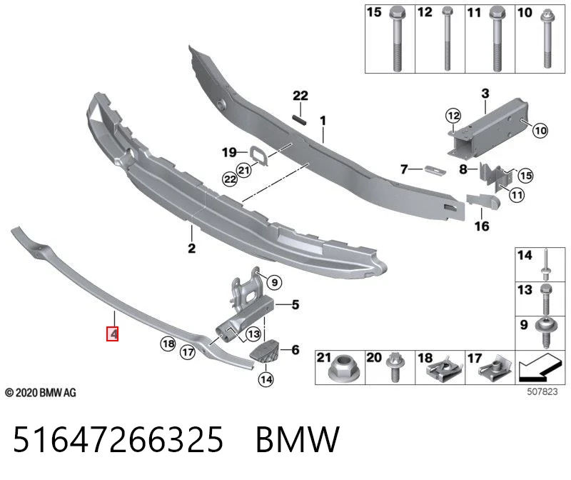 Wzmocnienie zderzaka przedniego do BMW 3  F30, F80