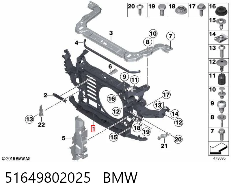 Kupić Osłona chłodnicy kompletna (panel mocowania reflektorów) Mini COUNTRYMAN  R60 w dobrej cenie