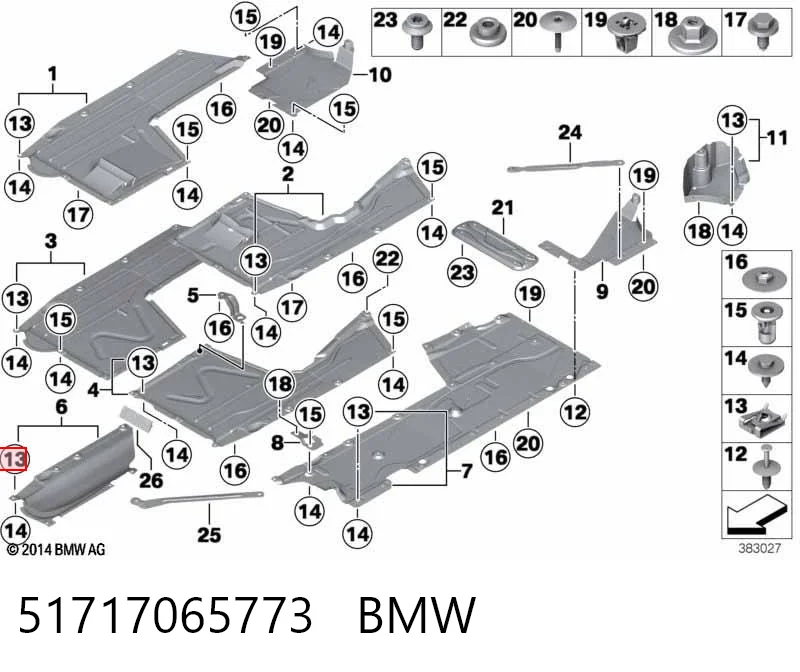 51717065773 BMW Nakrętka podkręcana pod śrubę samowiercącą