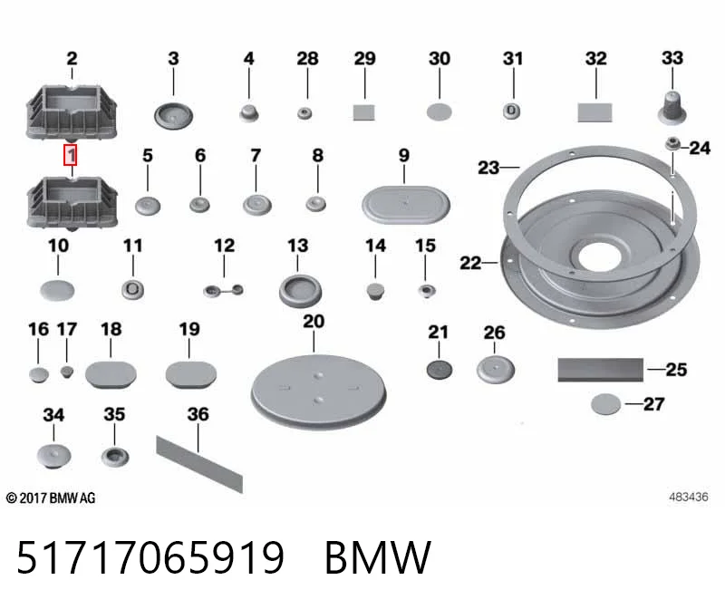 51717065919 BMW Podstawa pod podnośnik samochodu dolna