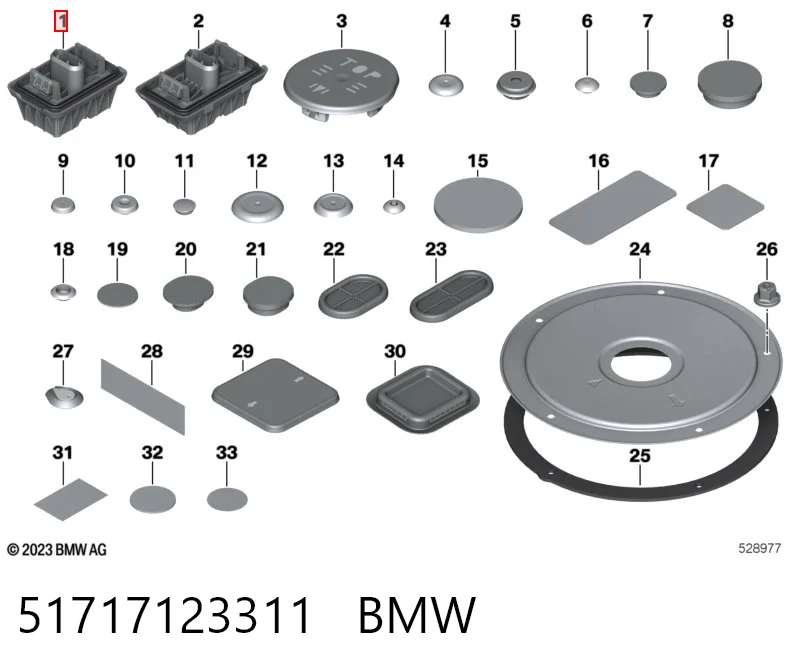 51717123311 BMW Podstawa pod podnośnik samochodu dolna