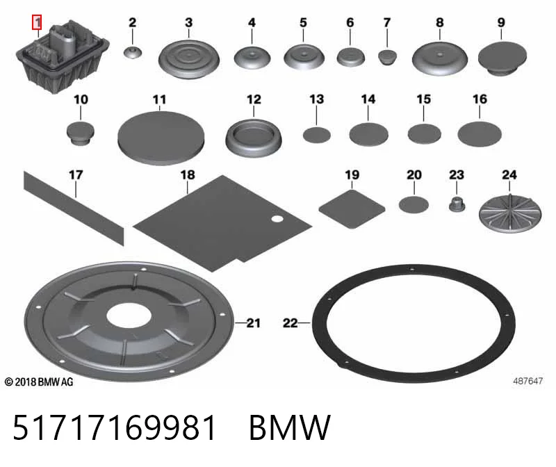 51717169981 BMW Podstawa pod podnośnik samochodu dolna