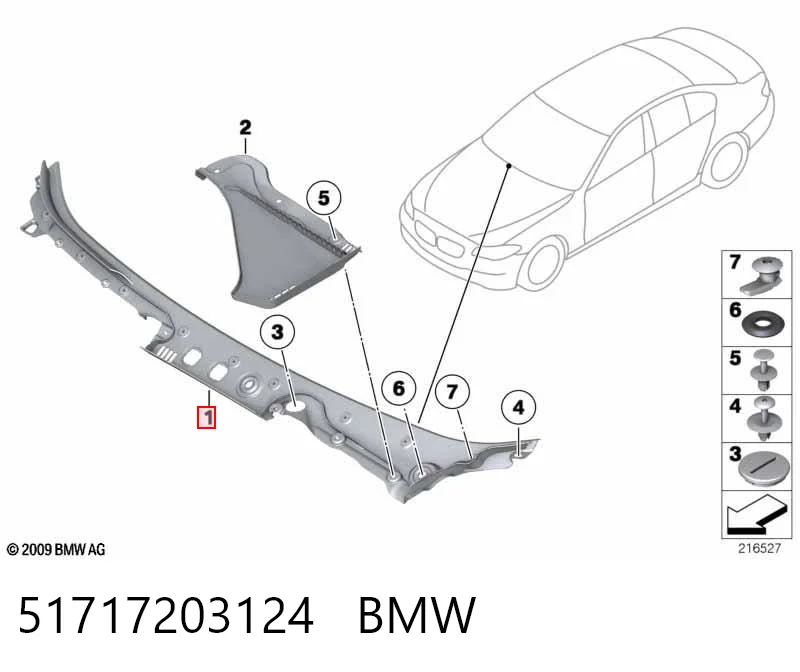 51717203124 BMW Kratka wycieraczek