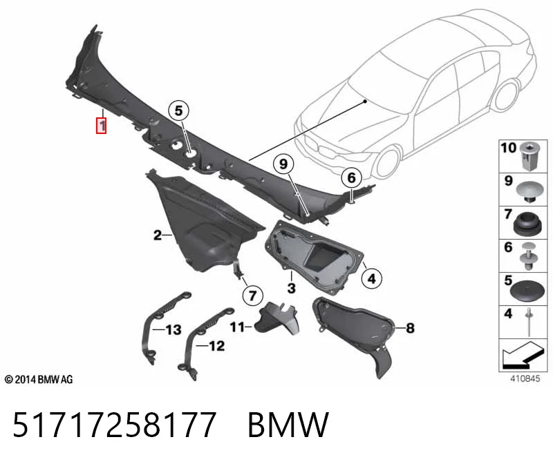 51717258177 BMW Kratka wycieraczek