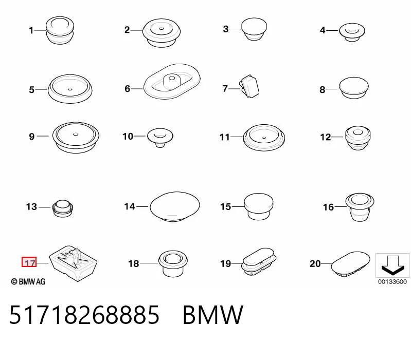 51718268885 BMW Podstawa pod podnośnik samochodu dolna