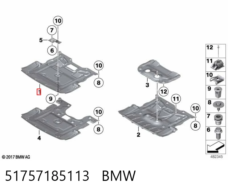 Osłona silnika, miski (przedziału silnika) do BMW 7  F01, F02, F03, F04