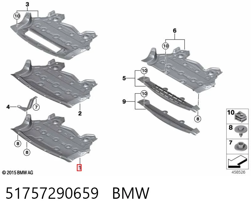 Osłona silnika, miski (przedziału silnika) do BMW X5 F15, F85