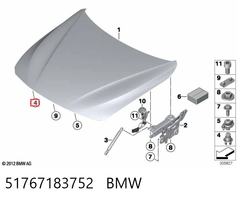 51767183752 BMW Odbój maski