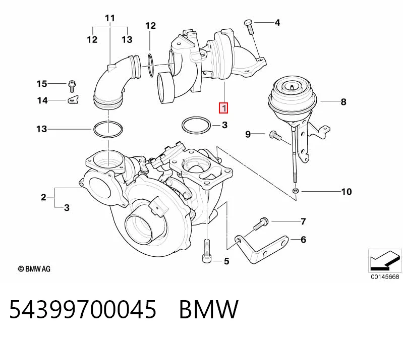 54399700045 BMW Turbina