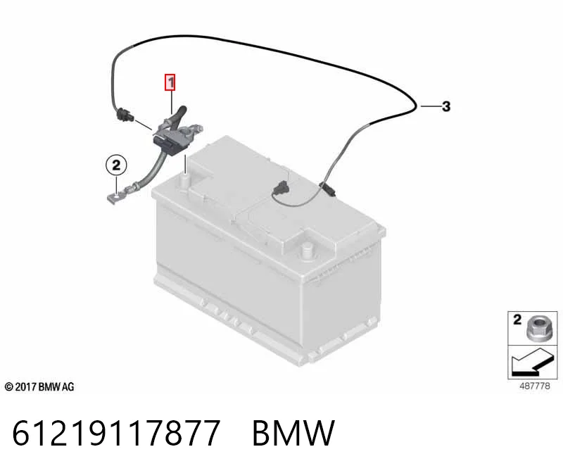 61219117877 BMW Przekaźnik kontroli ładowania akumulatora
