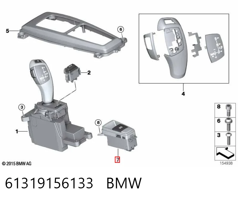 61319156133 BMW Przycisk elektromechanicznego hamulca postojowego (ręcznego)
