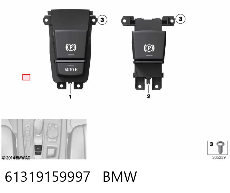 61319159997 BMW Przycisk elektromechanicznego hamulca postojowego (ręcznego)