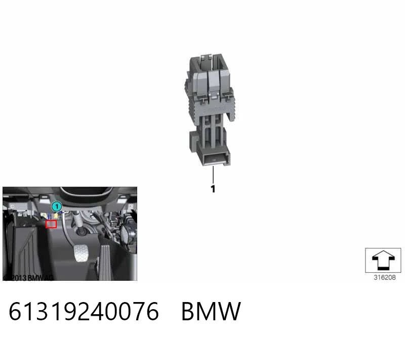 61319240076 BMW Czujnik włącznika świała stop