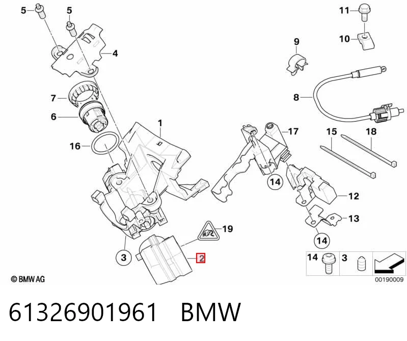 61326901961 BMW Kostka stacyjki zapłonowej