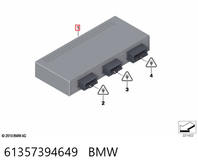 61357394649 BMW Sterownik klapy bagażnika (3/5 drzwi tylnych)