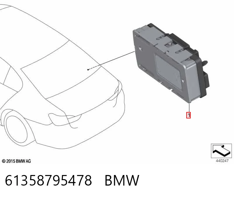61358795478 BMW Skrzynka bezpieczników salonowa tylna