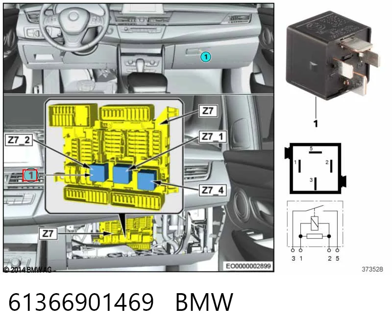 61366901469 BMW Elektryczne przekaźnik wielofunkcyjne