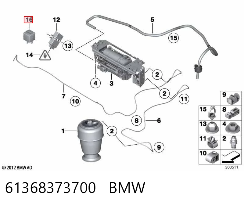 61368373700 BMW Przekaźnik kierunkowskazów
